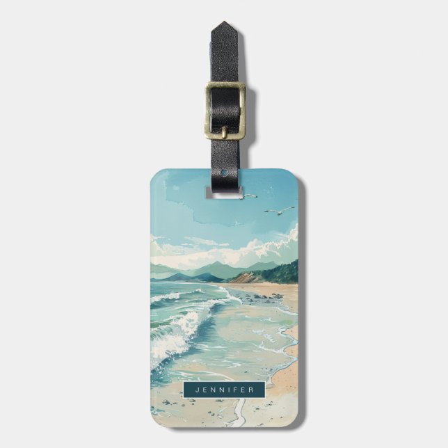 Beach Luggage-taggar Bagagebricka (Vertikal Framsida)