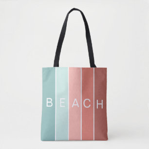 Beach lycklig coola blue modern rand tygkasse