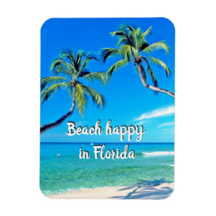 Beach lycklig i Florida magnet
