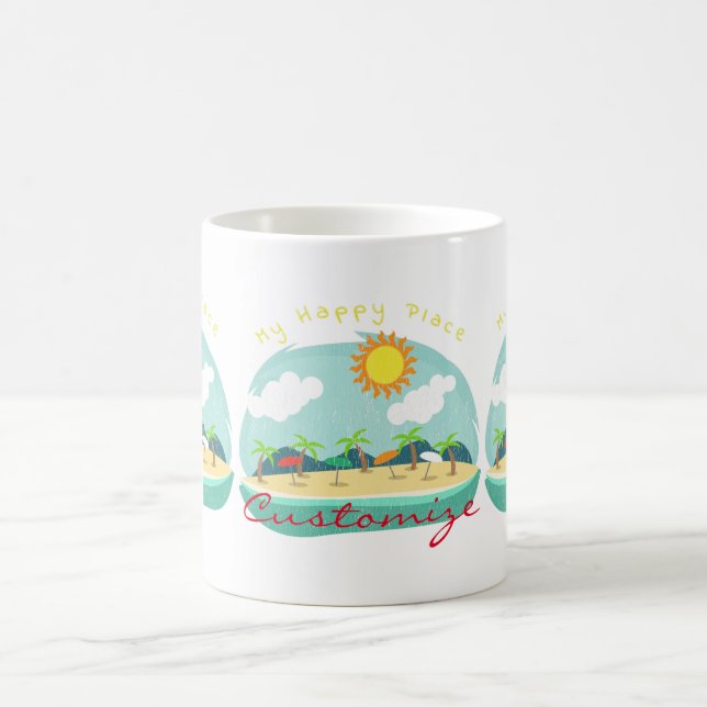Beach Lycklig Ställe Thunder_Cove Kaffemugg (Center)