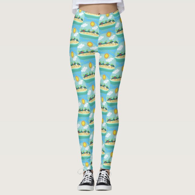 Beach Lycklig Ställe Thunder_Cove Leggings (Framsida)