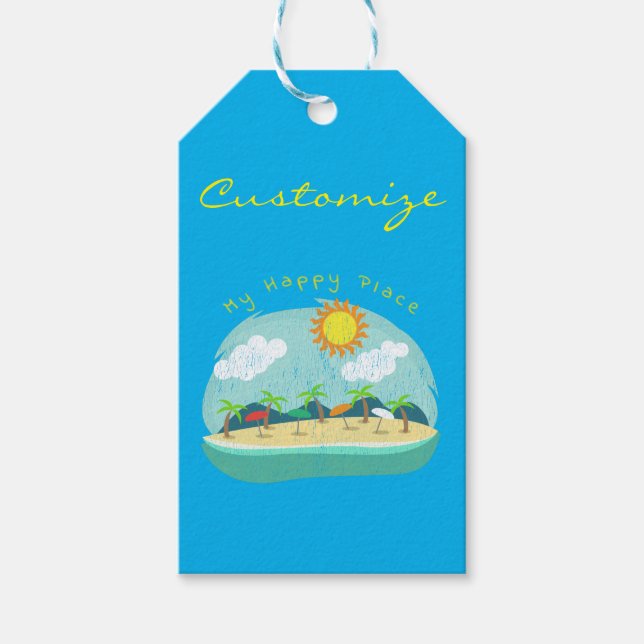 Beach Lycklig Ställe Thunder_Cove Presentetikett (Framsidan)