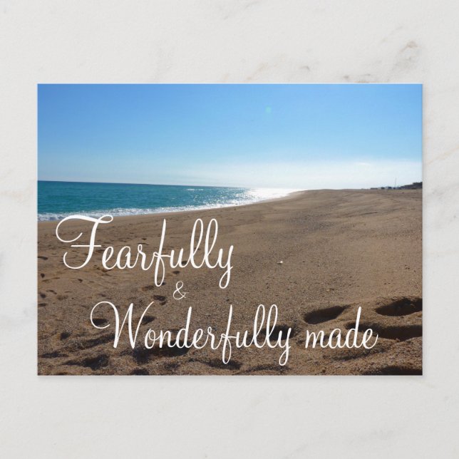 Beach med Bible Verse Vykort (Framsida)