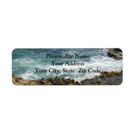 Beach Meets Ocean Address Label Returadress Etikett
