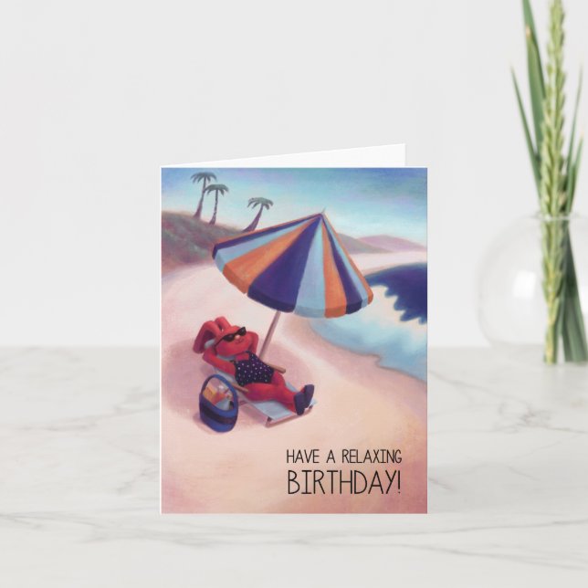 Beach-mekanism för födelsedagskort kort (Framsida)