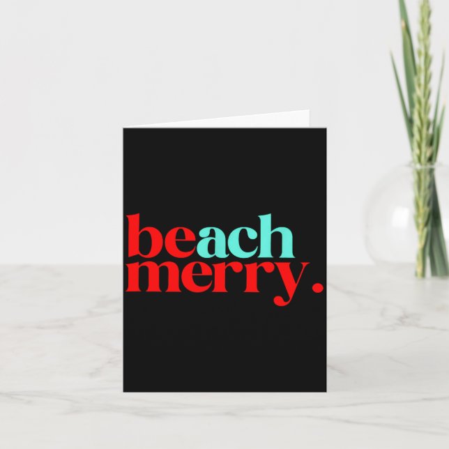 Beach Merry Christmas Funny  Kort (Framsida)