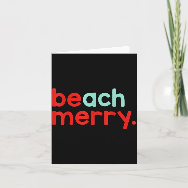 Beach Merry Christmas  Kort (Framsida)