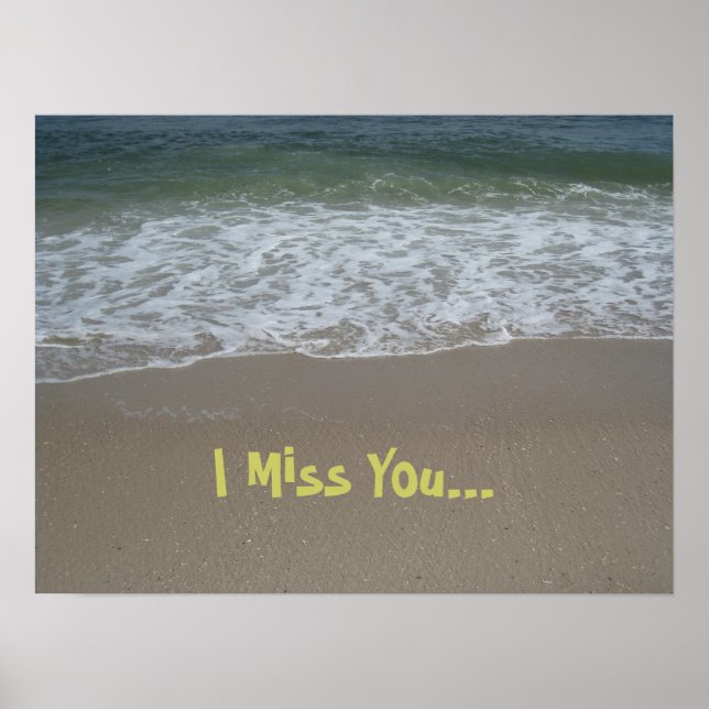 Beach Miss You Poster (Framsidan)