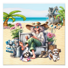 Beach - Mitt Lycklig Ställe Fototryck