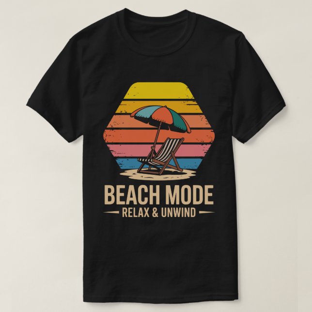 Beach Mode Hexagon Tee (Design framsida)