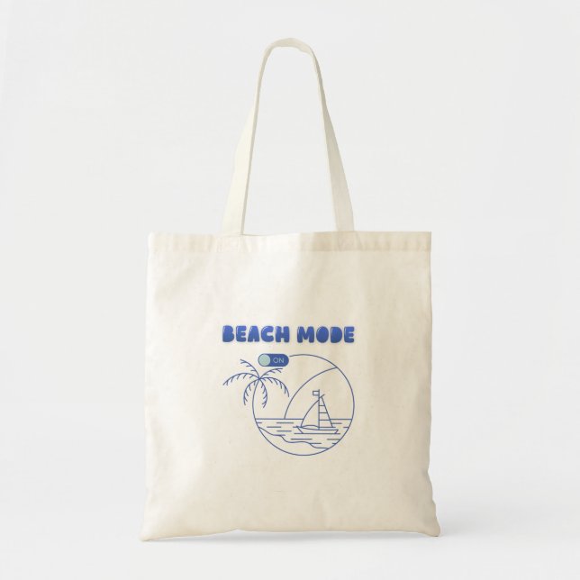 Beach Mode På Totebag – Sommar Bärkasse Tygkasse (Framsidan)
