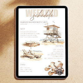 Beach Möhippa Helg Itinerary Inbjudningar