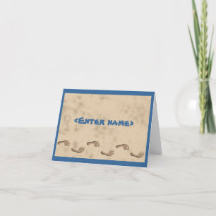 Beach Monogram notecard Anteckningskort