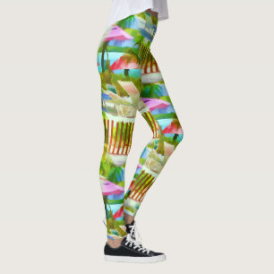 Beach Mönster Leggings