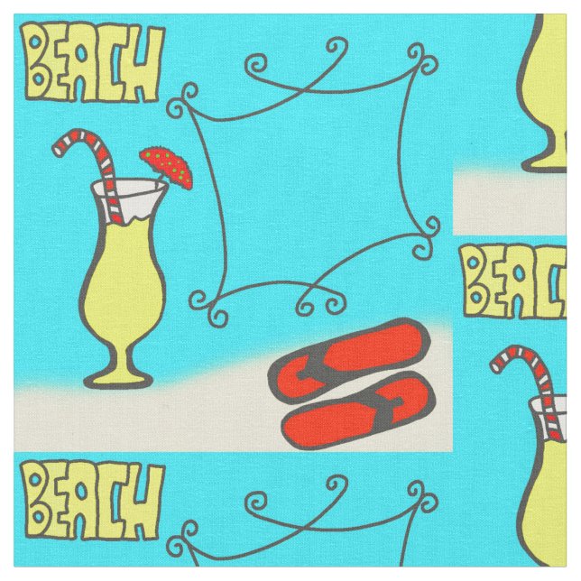 Beach mönster tyg (Närbild)
