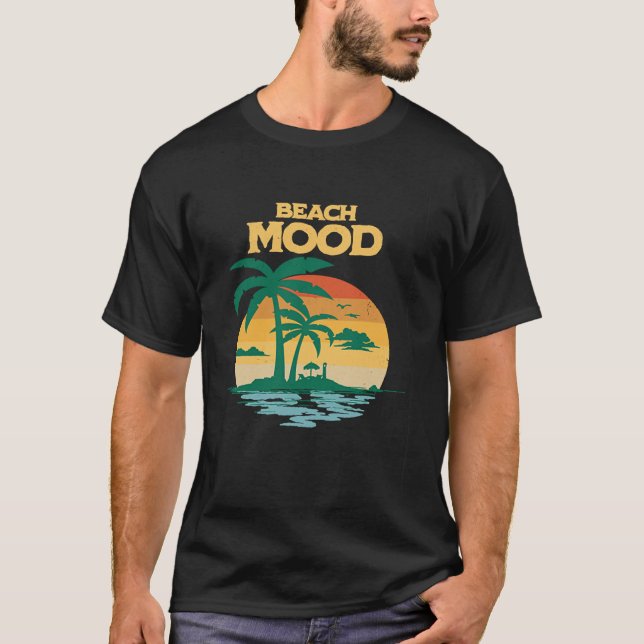 Beach Mood Aloha Hawaii Hawaiian Handflatan Träd T Shirt (Framsida)
