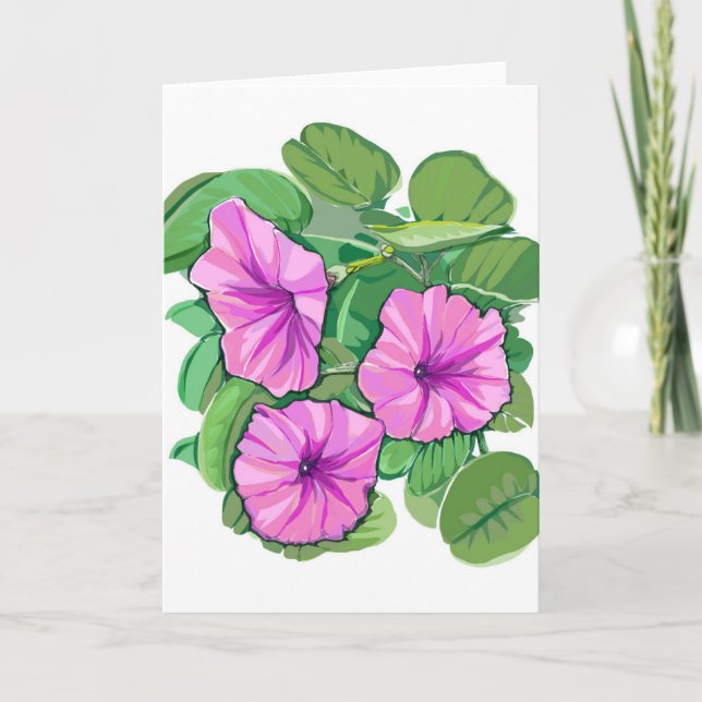 Beach Morgon Glory Card Tack Kort (Framsida)