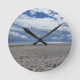 BEACH MORNING RUND KLOCKA