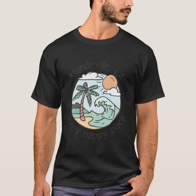 Beach Motiv My Lycklig Ställe Deville T Shirt (Framsida)