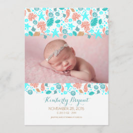 Beach Nautcial Newborn Baby Photo Birth Meddelande