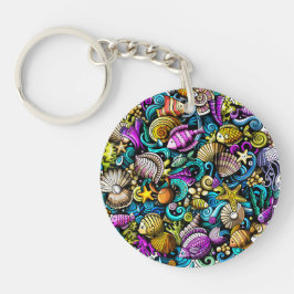 Beach Nautical Keychain Se Båda sidor