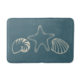 Beach Nautical Seashell Bath Mat Bathroom Matta Gi