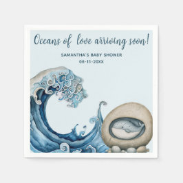 Beach Ocean babydusch Pappersservett