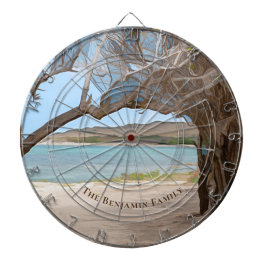 Beach Ocean Backe Side Watercolor Personalize Darttavla