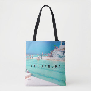 Beach Ocean Bassäng, sommarblått Aqua Tygkasse
