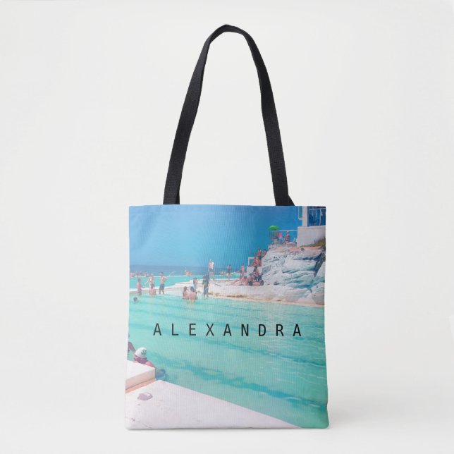Beach Ocean Bassäng, sommarblått Aqua Tygkasse (Framsida)