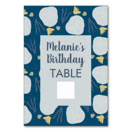 Beach Ocean Birday Fill in Bord Card Bordsnummer