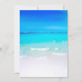 Beach Ocean Blue Tropical Destination Wedding Inbjudningar
