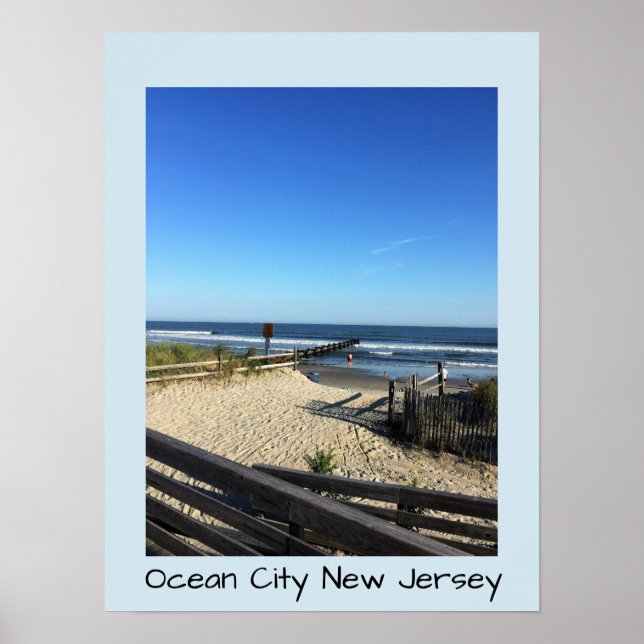 Beach Ocean City New jersey Poster (Framsidan)