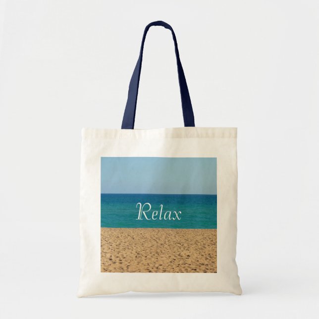 Beach, Ocean, Himlar Tote Tygkasse (Framsidan)