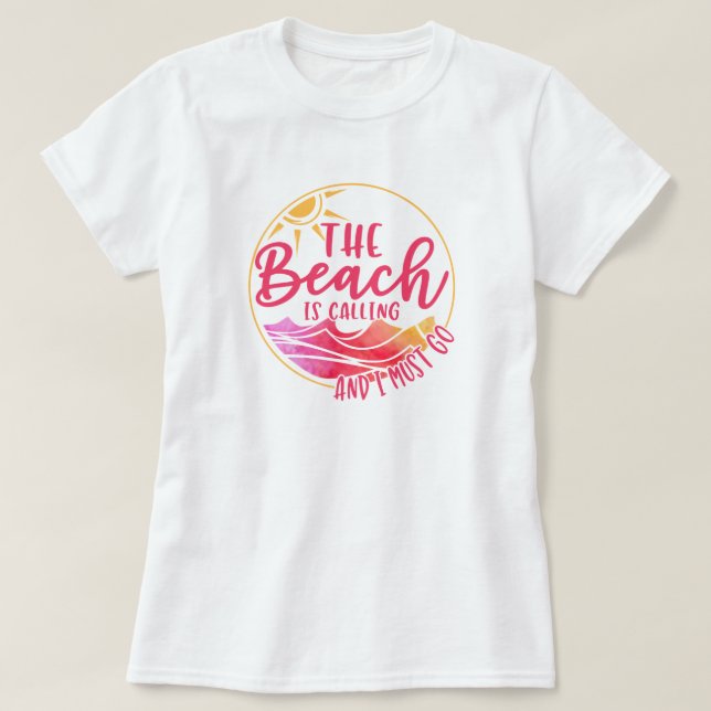 Beach Ocean Kärlek T-Shirt (Design framsida)
