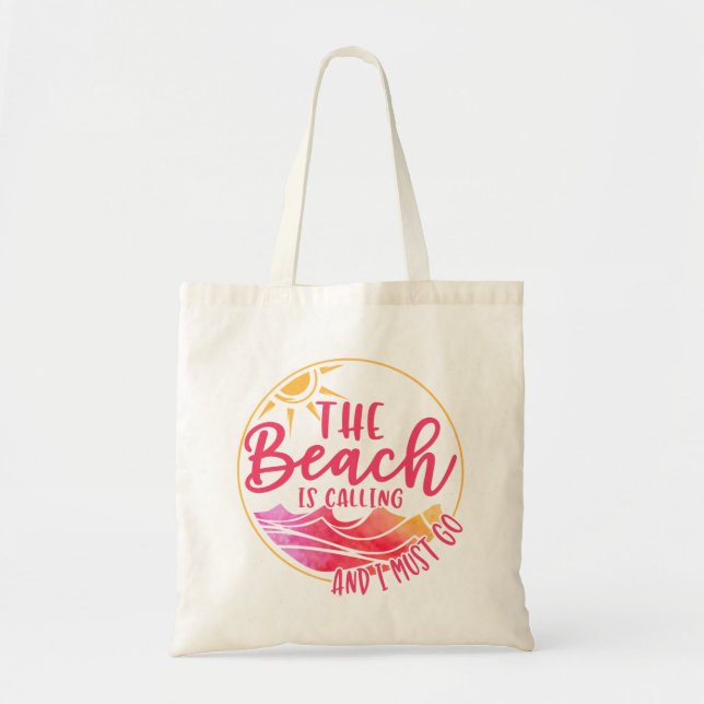 Beach Ocean Kärlek Tote Bag Tygkasse (Framsidan)