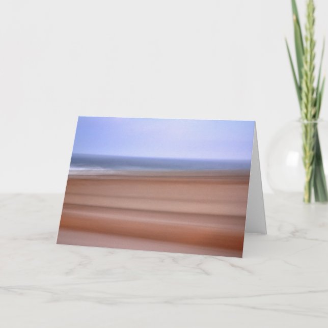 Beach Ocean liggande Abstrakt Art Note Card Kort (Framsida)