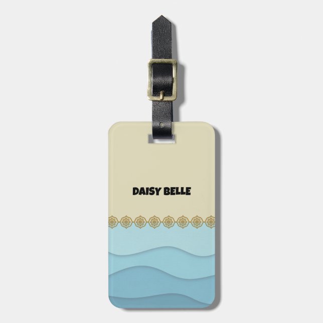 Beach Ocean Luggage Tag Bagagebricka (Vertikal Framsida)