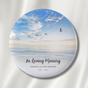 Beach Ocean Memorial eller Funeral Tribute Knapp