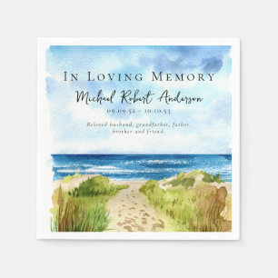 Beach Ocean Memorial Funeral Pappersservett