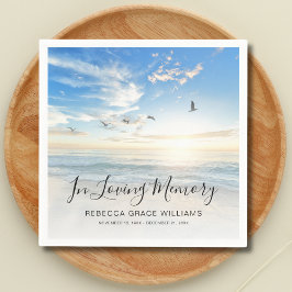 Beach Ocean Photo Memorial Funeral Pappersservett