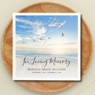 Beach Ocean Photo Memorial Funeral Pappersservett