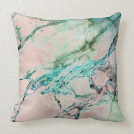 Beach Ocean Rosa ros Grått Mint Silver Guld Marble Kudde