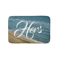 Beach Ocean Sand Blue Tropical Hans/Hers Mr/Mrs.