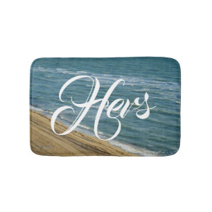 Beach Ocean Sand Blue Tropical Hans/Hers Mr/Mrs. Badrumsmatta