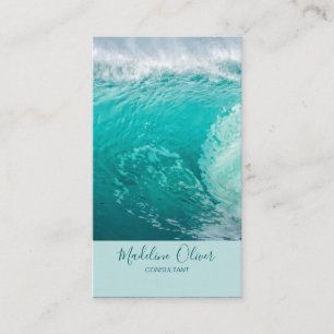 Beach Ocean Sea Travel Spa Aqua Blue Visitkort