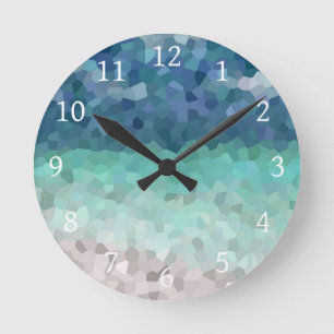 Beach Ocean Sea View 290 Mosaic Rund Klocka