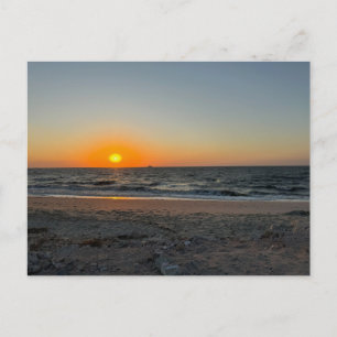 Beach Ocean Sunset-vykort Vykort