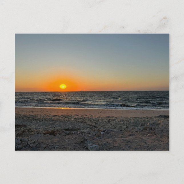 Beach Ocean Sunset-vykort Vykort (Framsida)