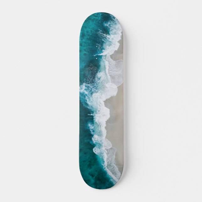 Beach Ocean Vågar Mini Skateboard Bräda 18,5 Cm (Framsida)